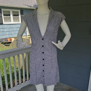 UO Cap Sleeve Button Up Mini Dress